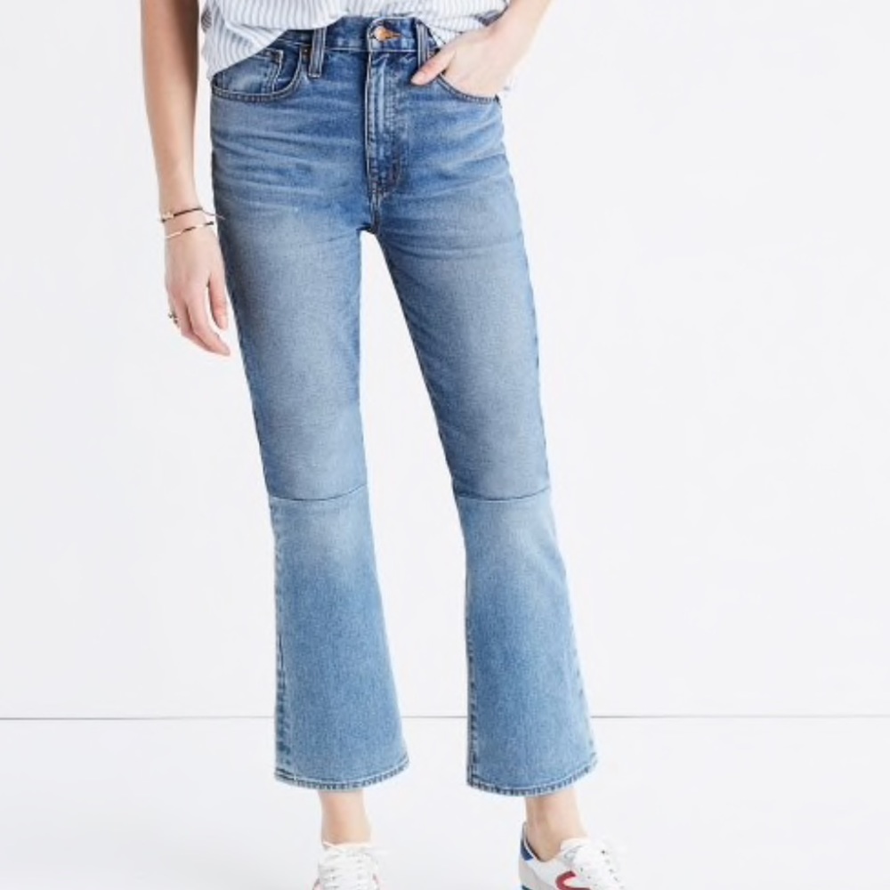 Madewell Retro Crop Bootcut Jeans Two Tone Edition - Picture 3 of 8